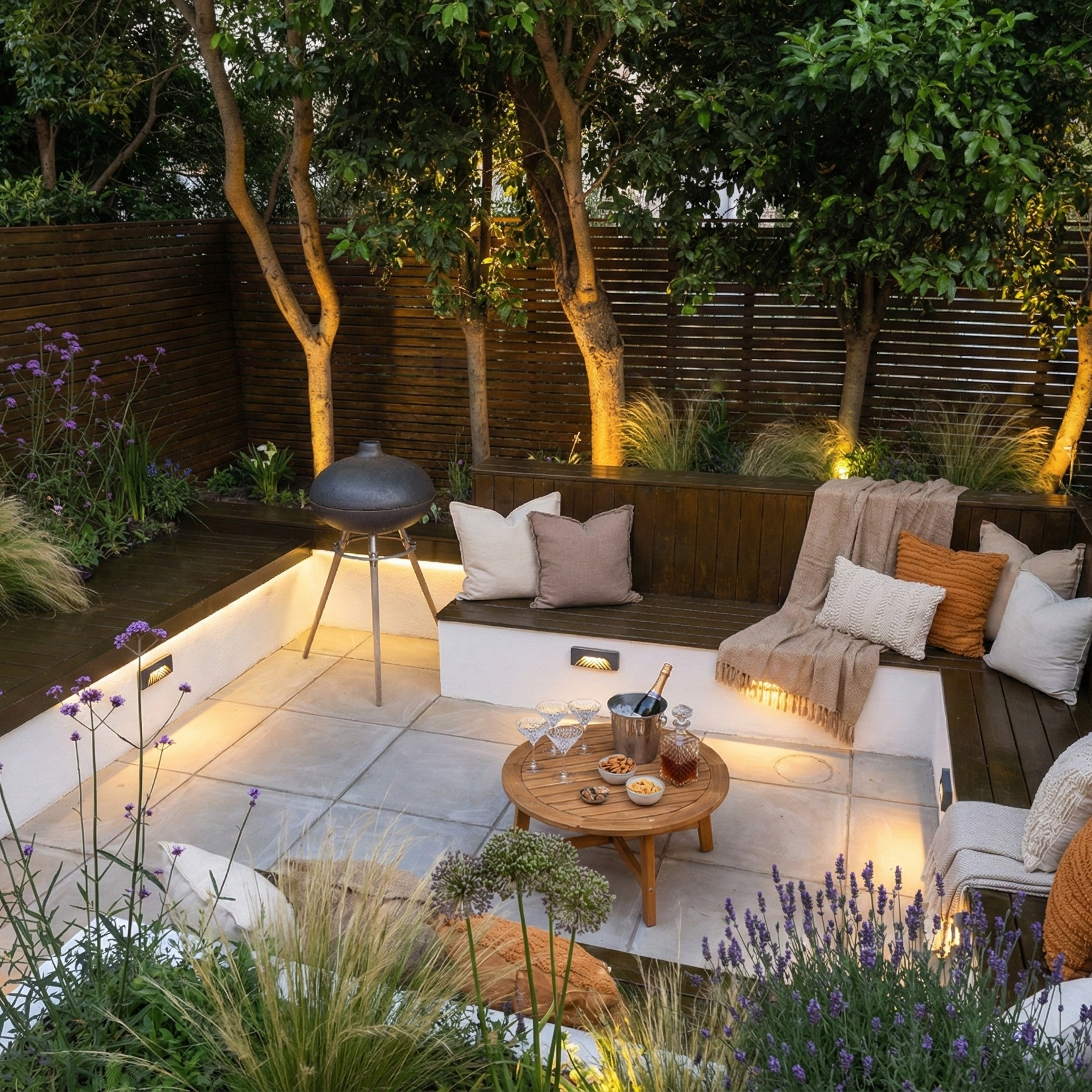 Evening view of the Nocturnal Sanctuary with seamlessly integrated lighting